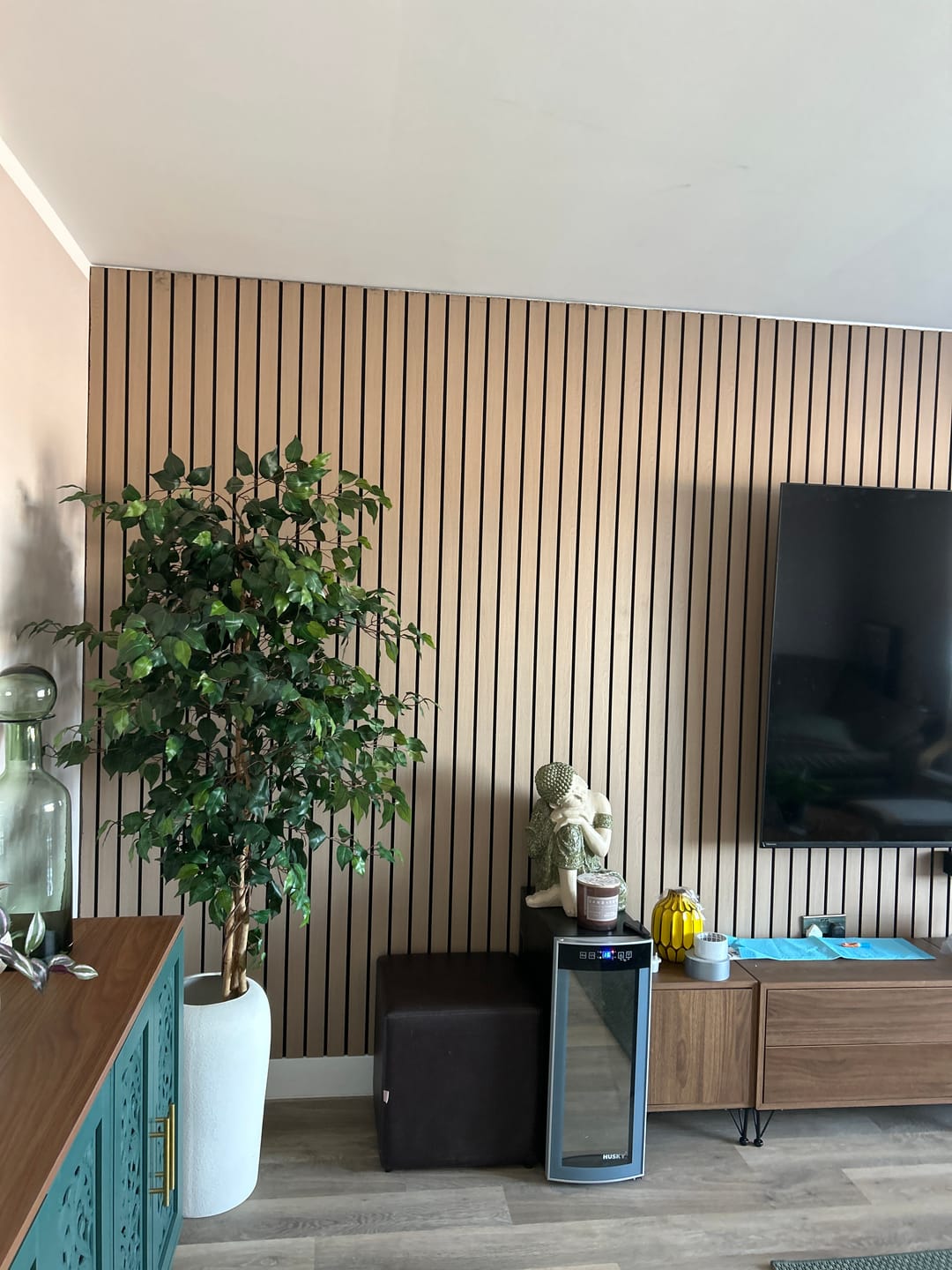 Customer photo review of Premium Acoustic Slatted Wall Panel - 50mm thickness (Multiple Colours)