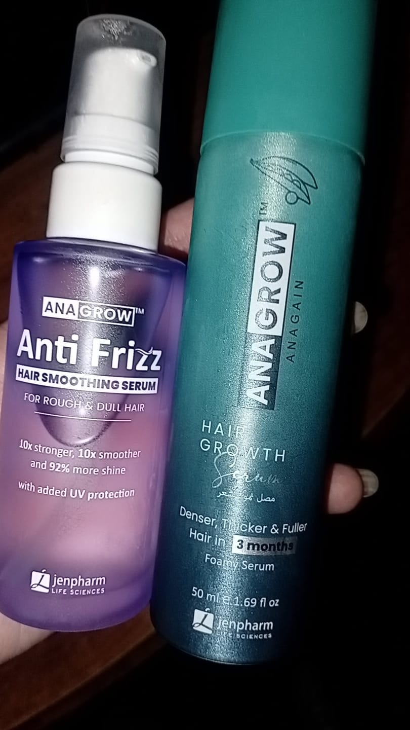 Customer photo review of Anagrow Anti Frizz Hair Serum