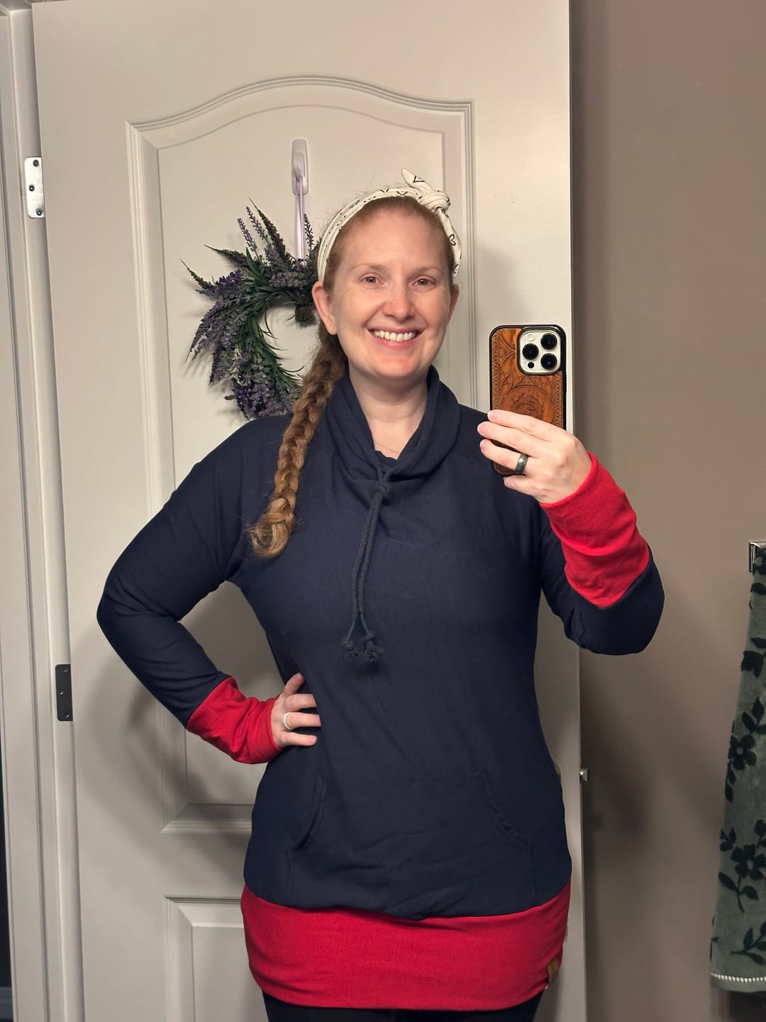 Customer photo review of *Pre-Sale* Cowl Sweatshirt (French Terry)