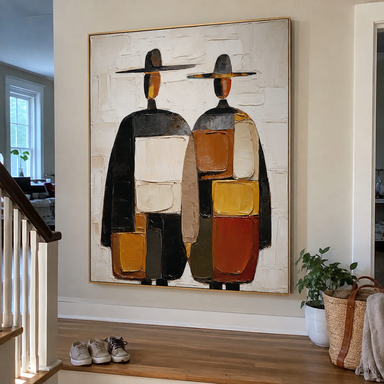 Customer photo review of Twin Nomads-Textured Figure Painting