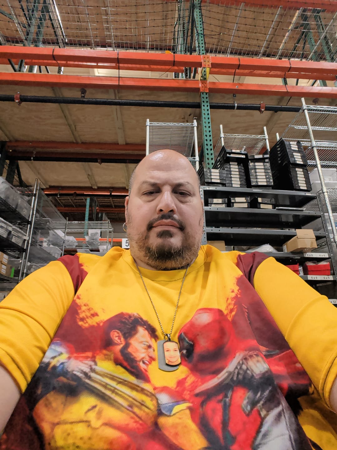 Customer photo review of Men's Deadpool vs Wolverine  Plus Size Short Sleeve T-Shirt