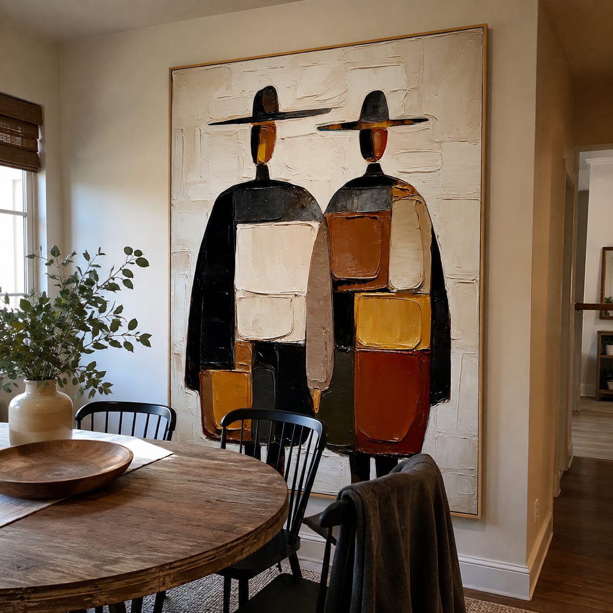 Customer photo review of Twin Nomads-Textured Figure Painting