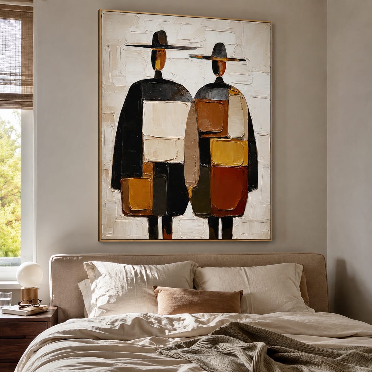 Customer photo review of Twin Nomads-Textured Figure Painting