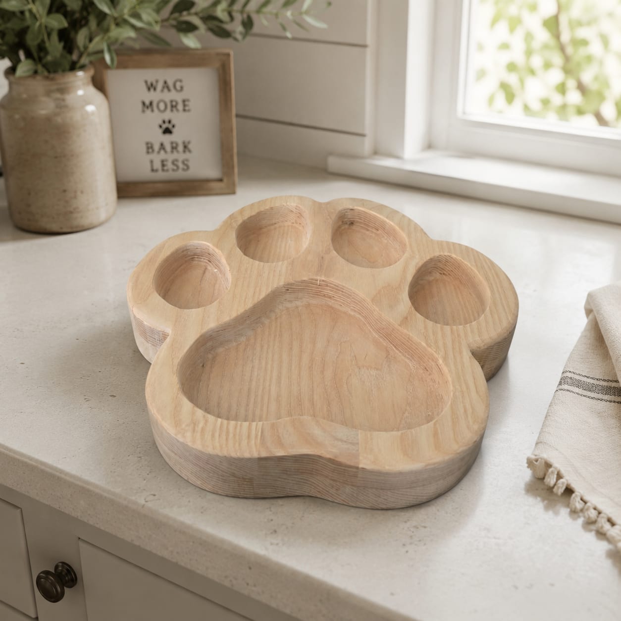 Customer photo review of Dog Paw Print Tray / Inlay Acrylic Router Template