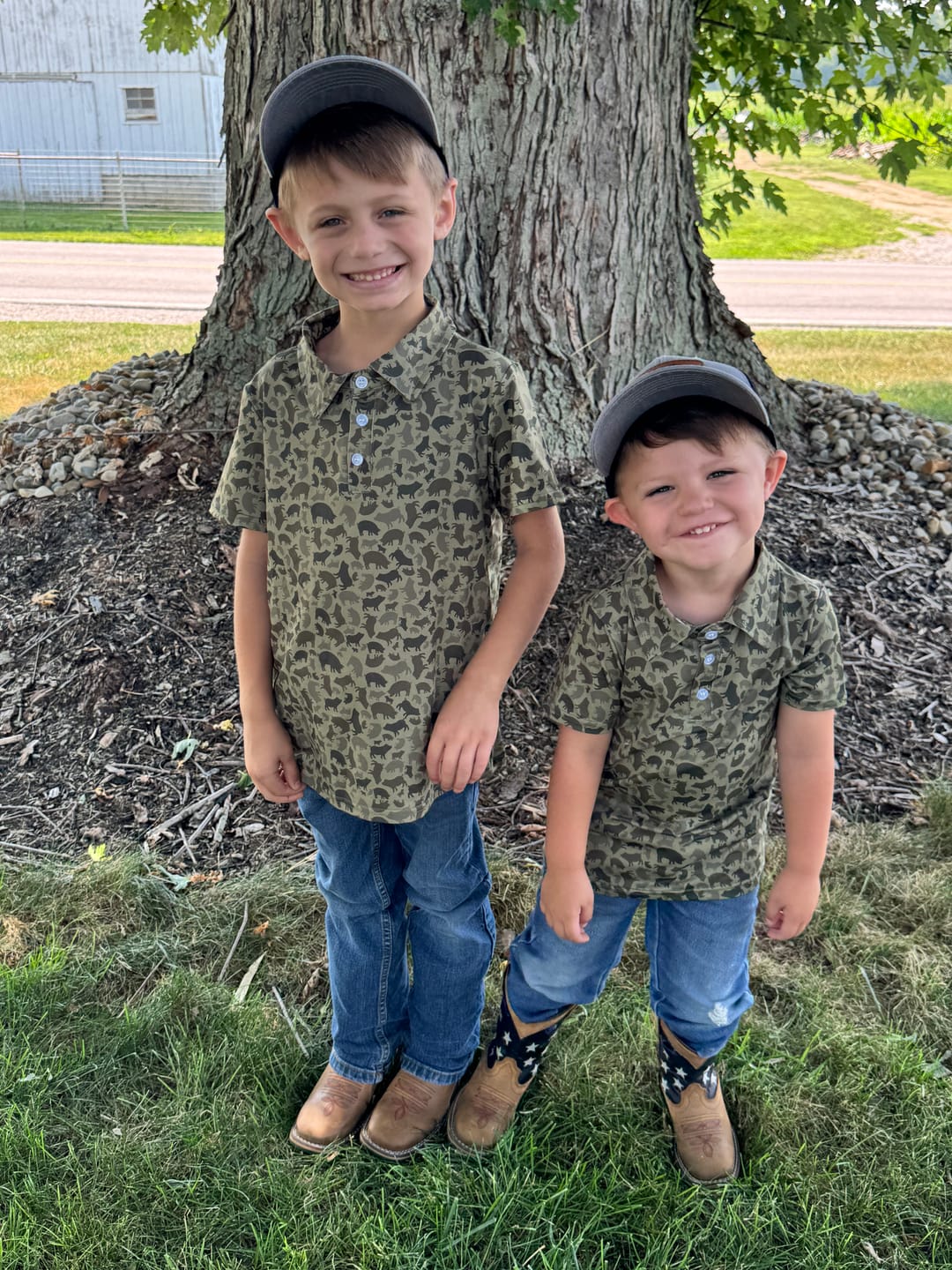 Customer photo review of Pig Camo Baby/Youth Performance Polo
