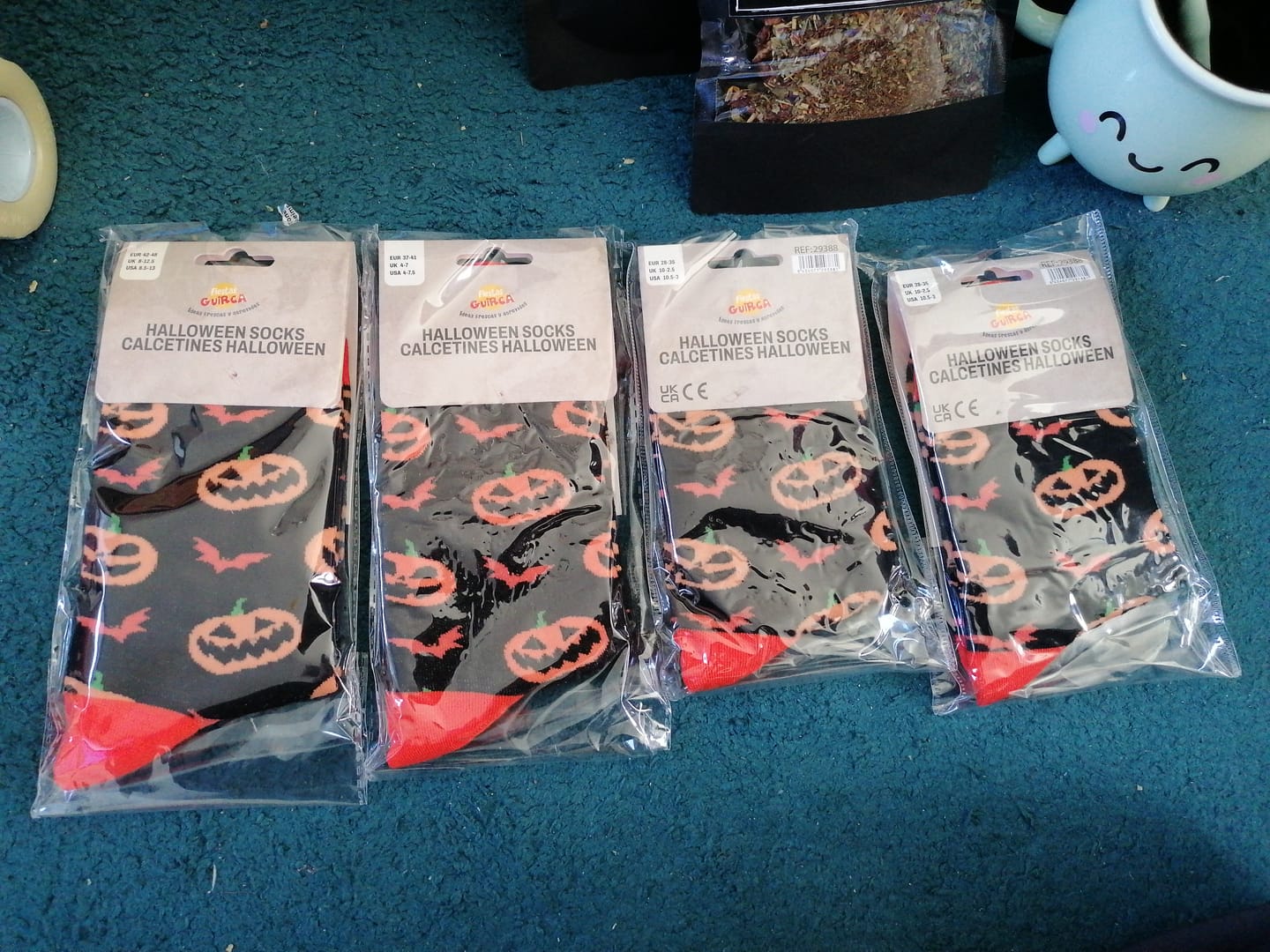 Customer photo review of Halloween-Socken mit Kürbis- und Fledermaus-Motiv