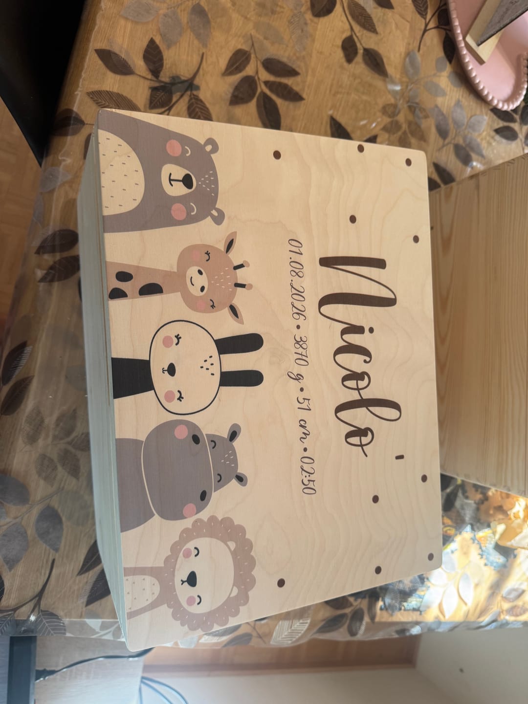 Customer photo review of Erinnerungsbox Baby - Zauberhafte Tierfamilie