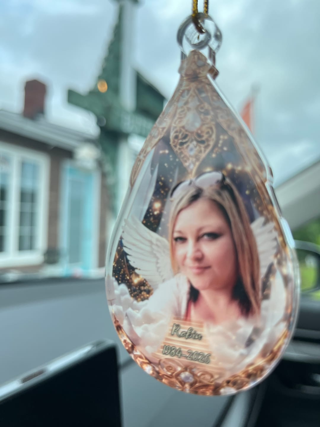 Customer photo review of Custom Photo Car Ornament - Personalized Christmas Memorial Sympathy Gifts