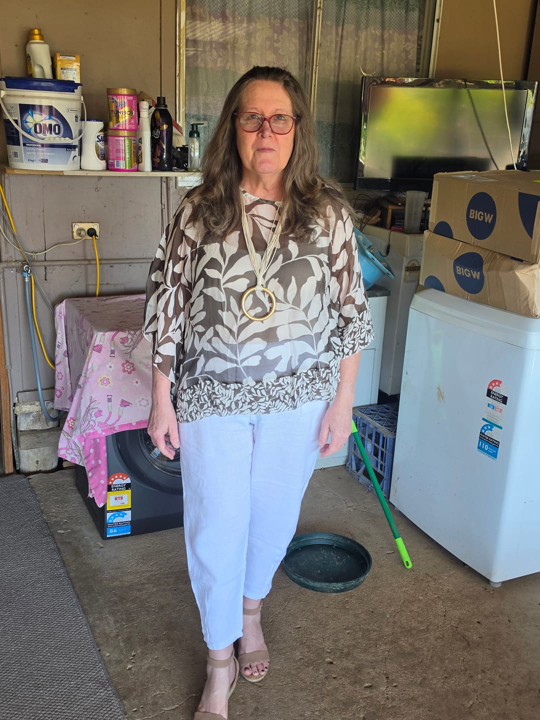 Customer photo review of Lyris Silk Top in Moss Green