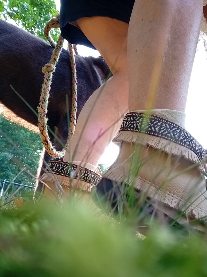 Customer photo review of Women's Moosehide Earthing Moccasin Boots