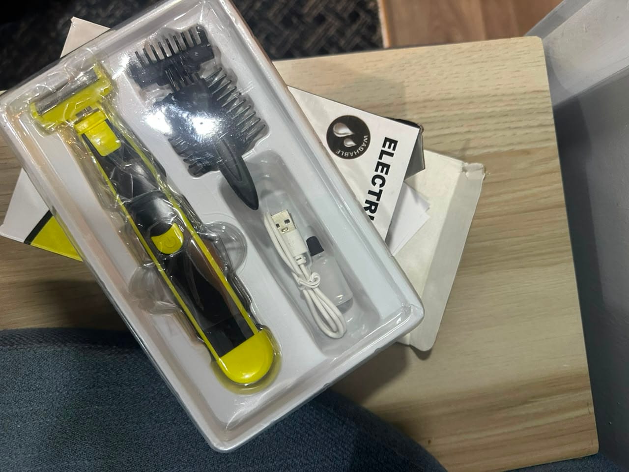 Customer photo review of Aqua Trim Pro Waterproof Body Shaver for Men