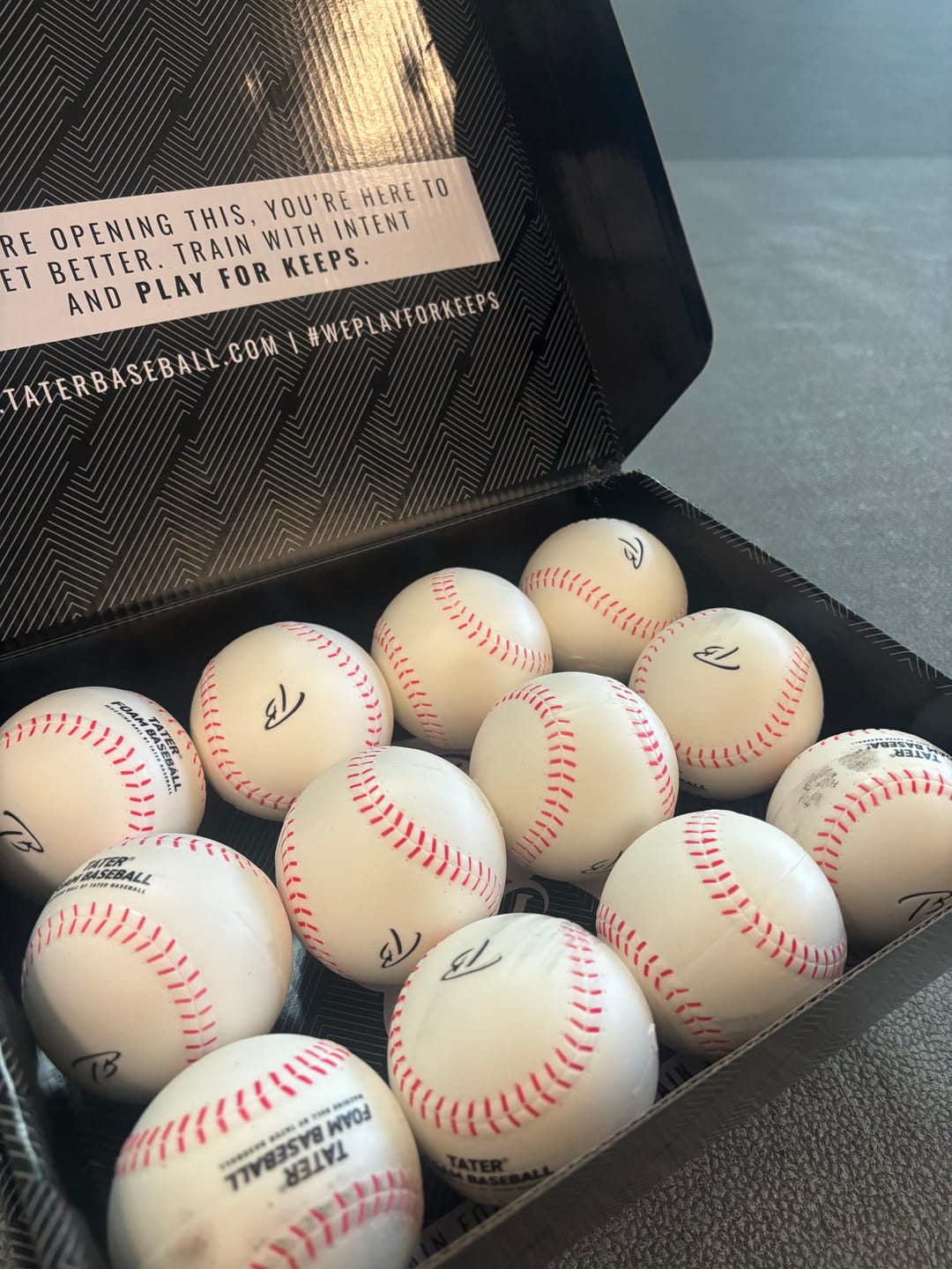 Customer photo review of Tater® Foam Ball by Tater Baseball® | Pitching Machine Balls