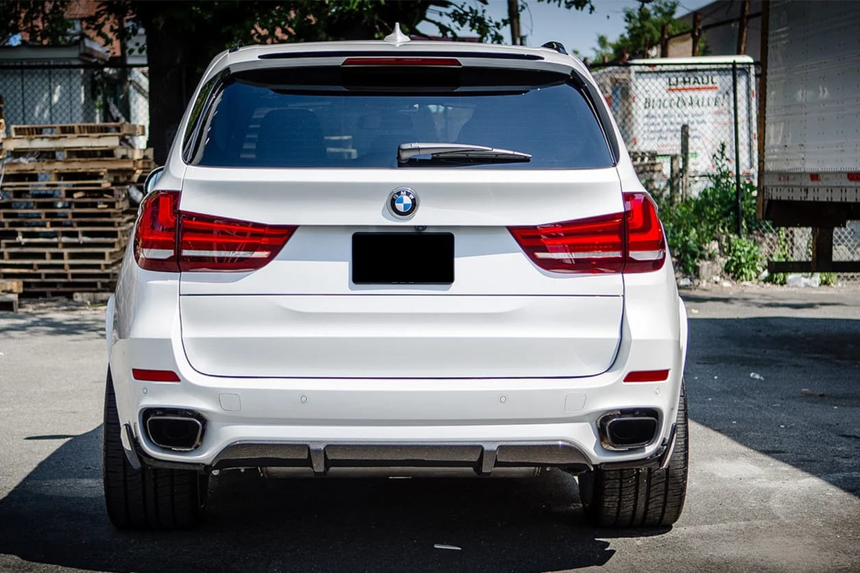 Customer photo review of BMW Carbon Fiber M Performance Style Rear Diffuser for F15 X5 Series