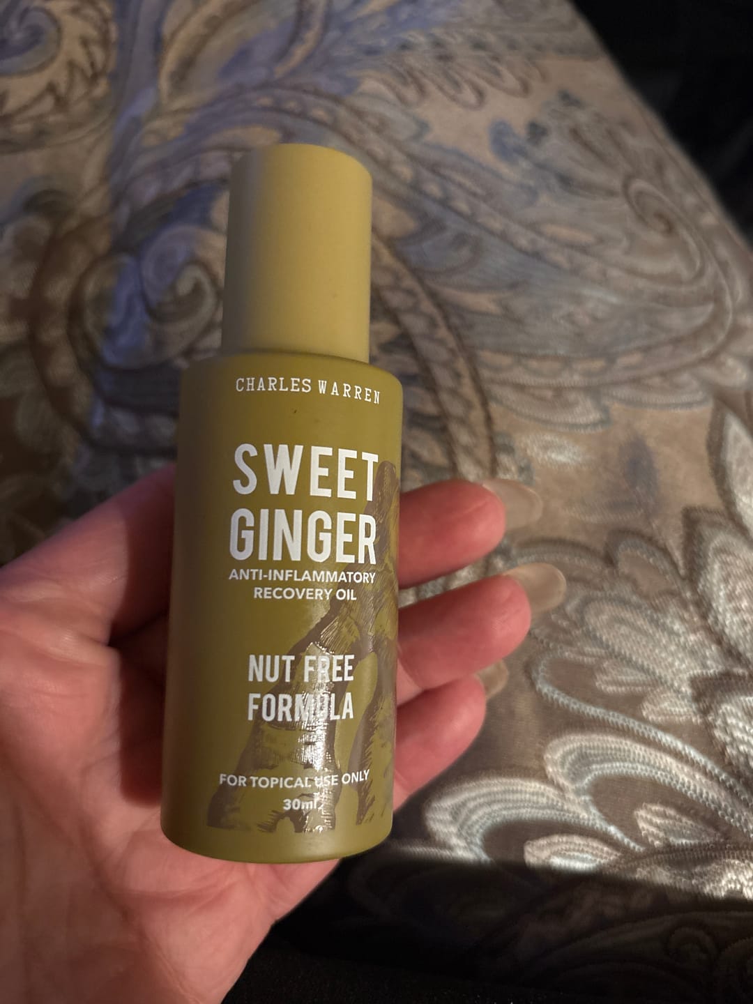 Customer photo review of [Nut-Free] Sweet Ginger Dry Oil for Sensitive Skin