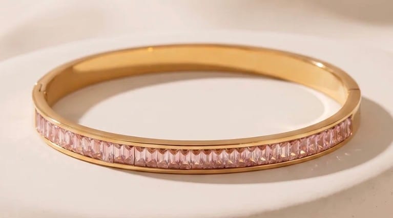Customer photo review of Pink Enchantment Bangle Bracelet
