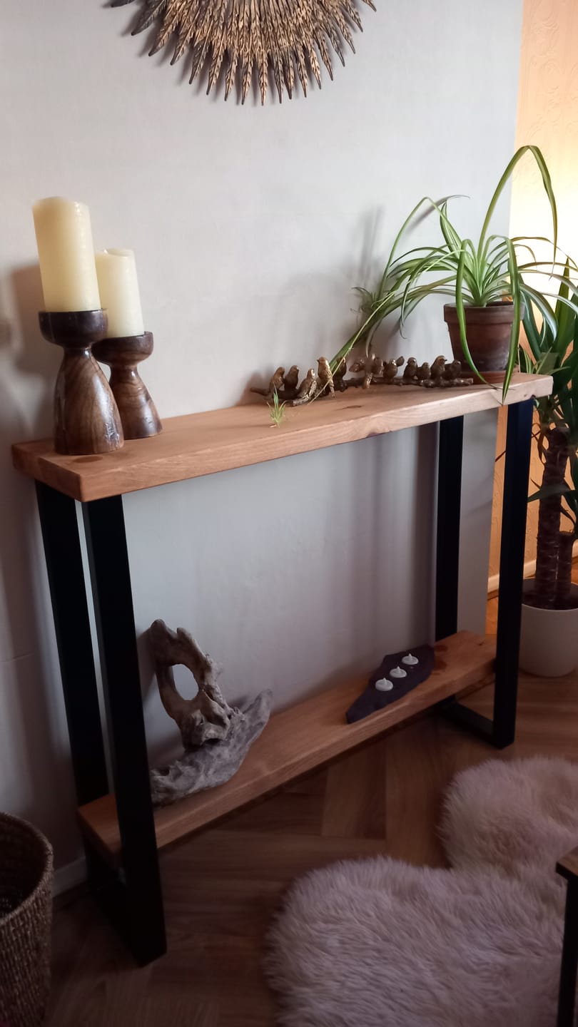 Customer photo review of Console Table with Shelf 25cm Depth | 84cm High