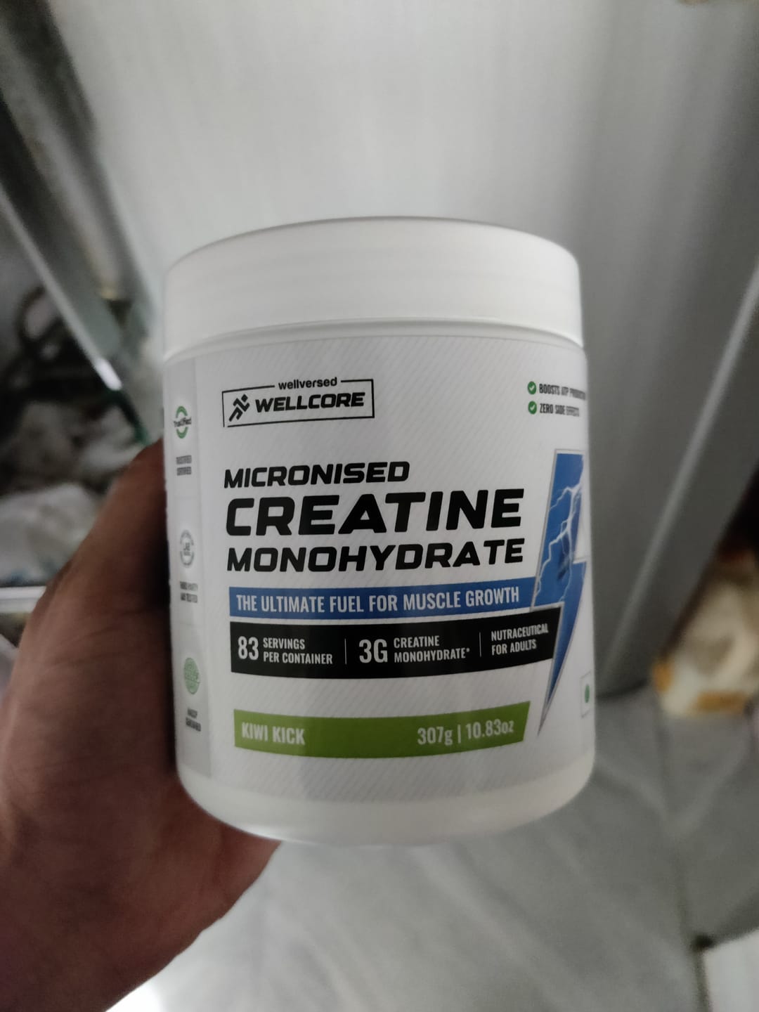 Customer photo review of Wellcore - Pure Micronised Creatine Monohydrate | Kiwi Kick (307g, 83 servings)