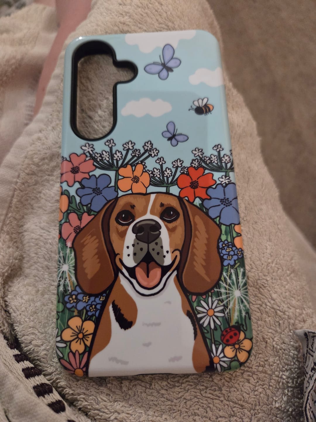 Customer photo review of Personalised Life is Better Wildflower Mobile Phone Case