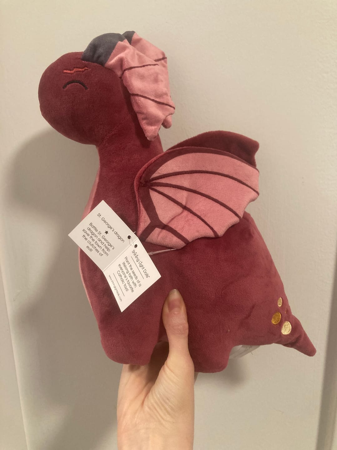 Customer photo review of St. George's Dragon Plush Doll