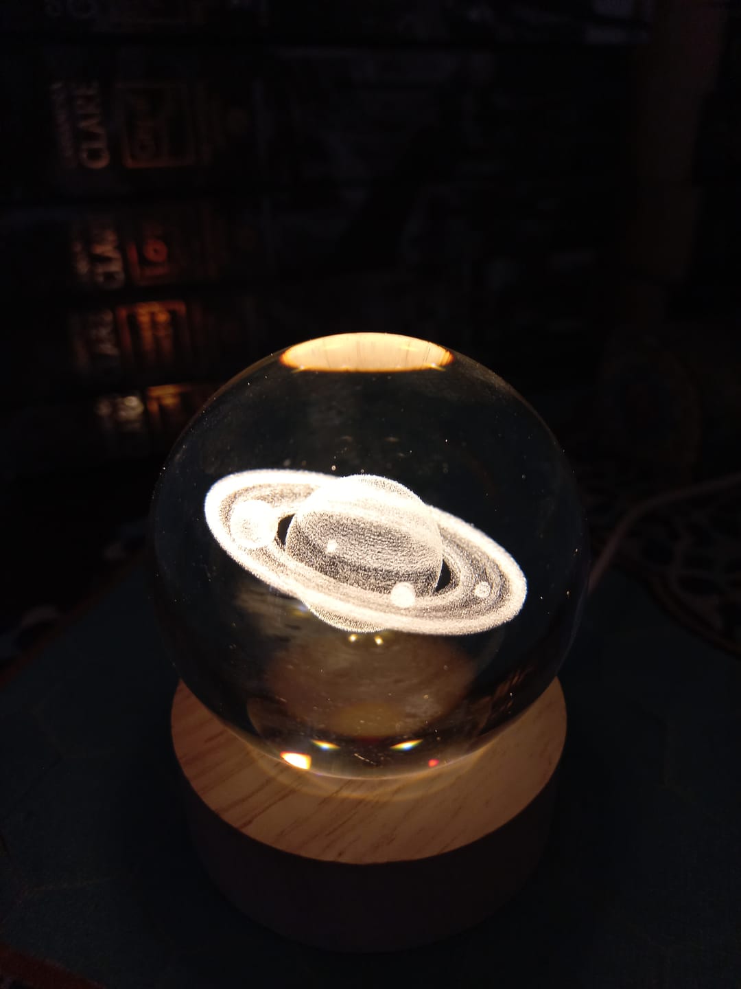 Customer photo review of AstroSphere Crystal Lamp – Moon Lamp & Saturn Lamp