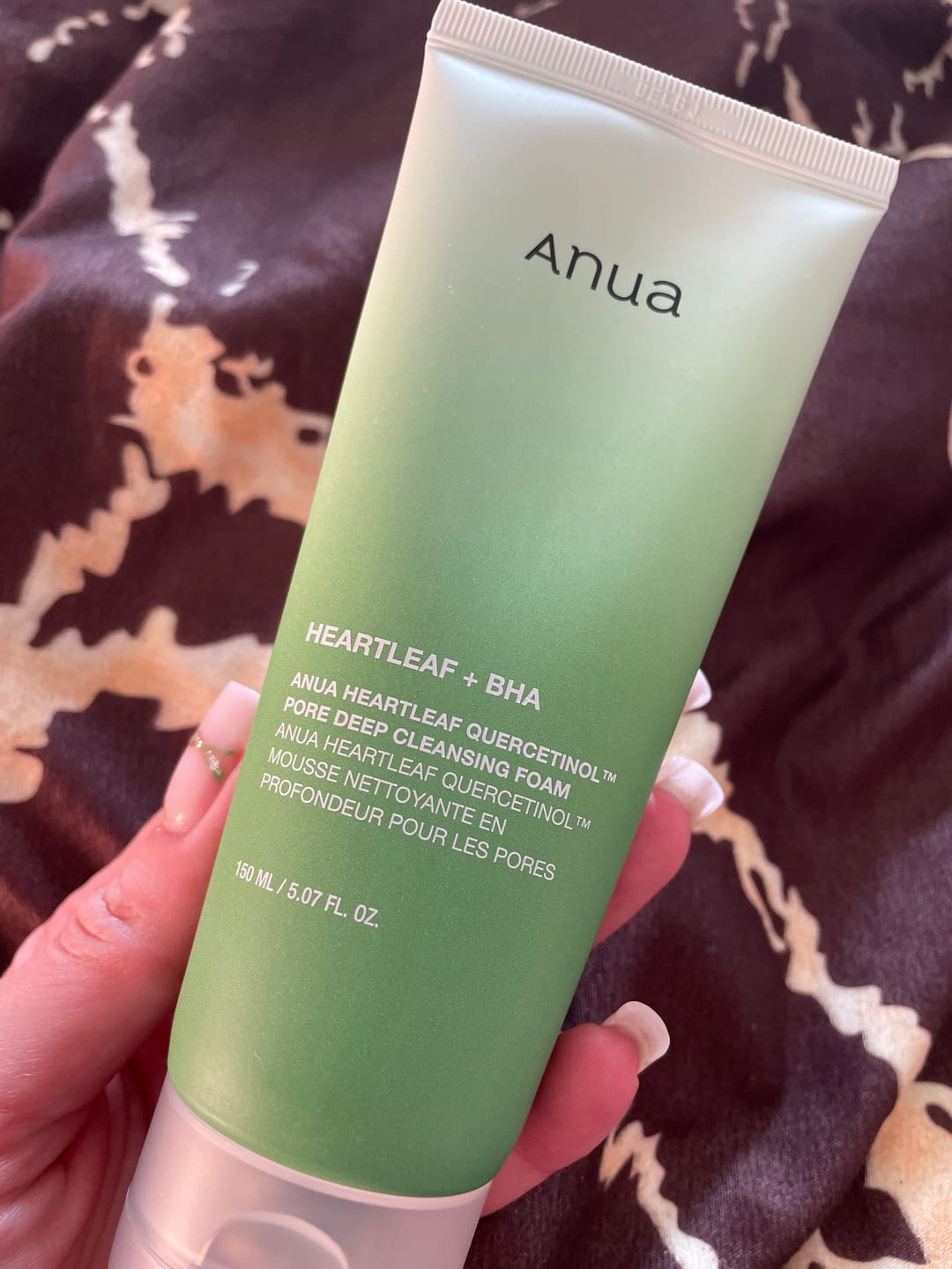 Customer photo review of Putiņas dziļai sejas mazgāšanai un attīrīšanai Anua Heartleaf Quercetinol Deep Pore Cleansing Foam