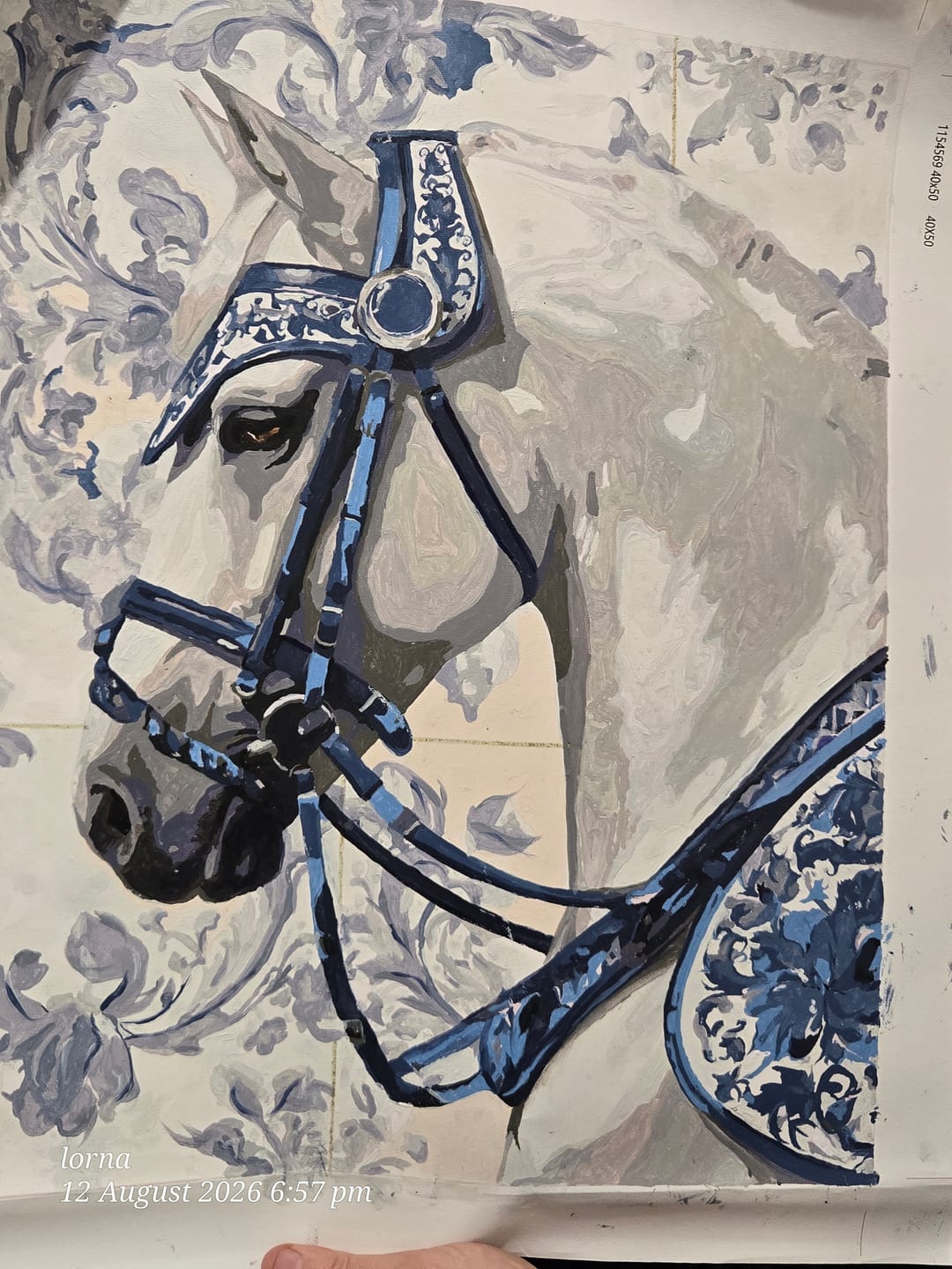 Customer photo review of Porcelain Royal Horse | Paint by Number