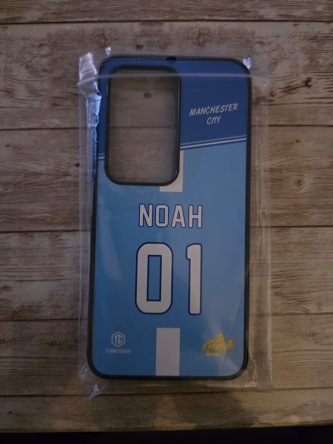 Customer photo review of Coque foot MANCHESTER MAN CITY personnalisable - TEAMCOQUES