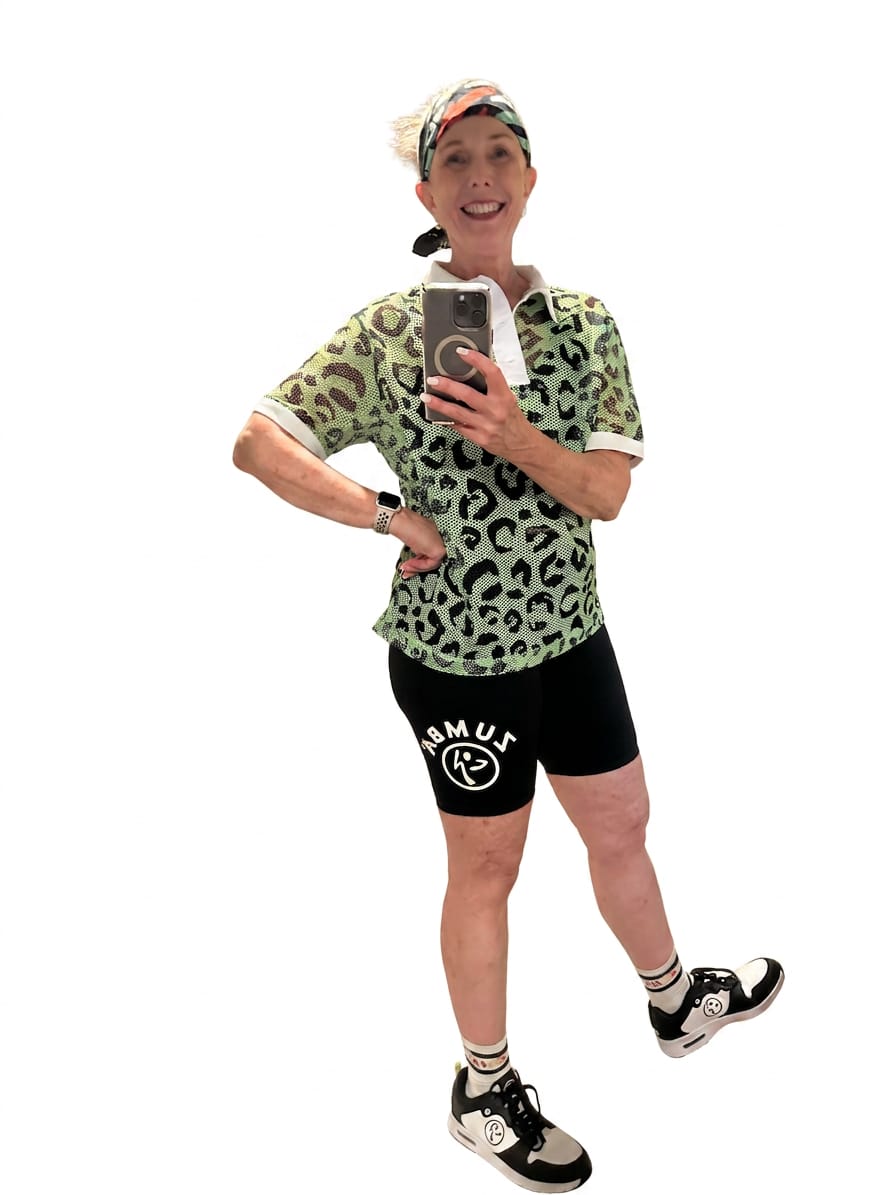 Customer photo review of Zumba Basic High Waisted Biker Shorts