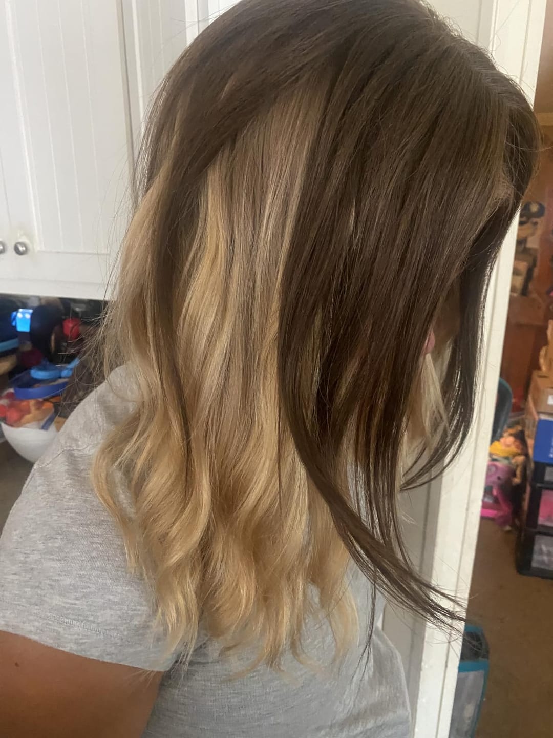 Customer photo review of Topper Hair Pieces 100% Human Hair For Women Darkest Brown #2-3*5 inch |Youngsee