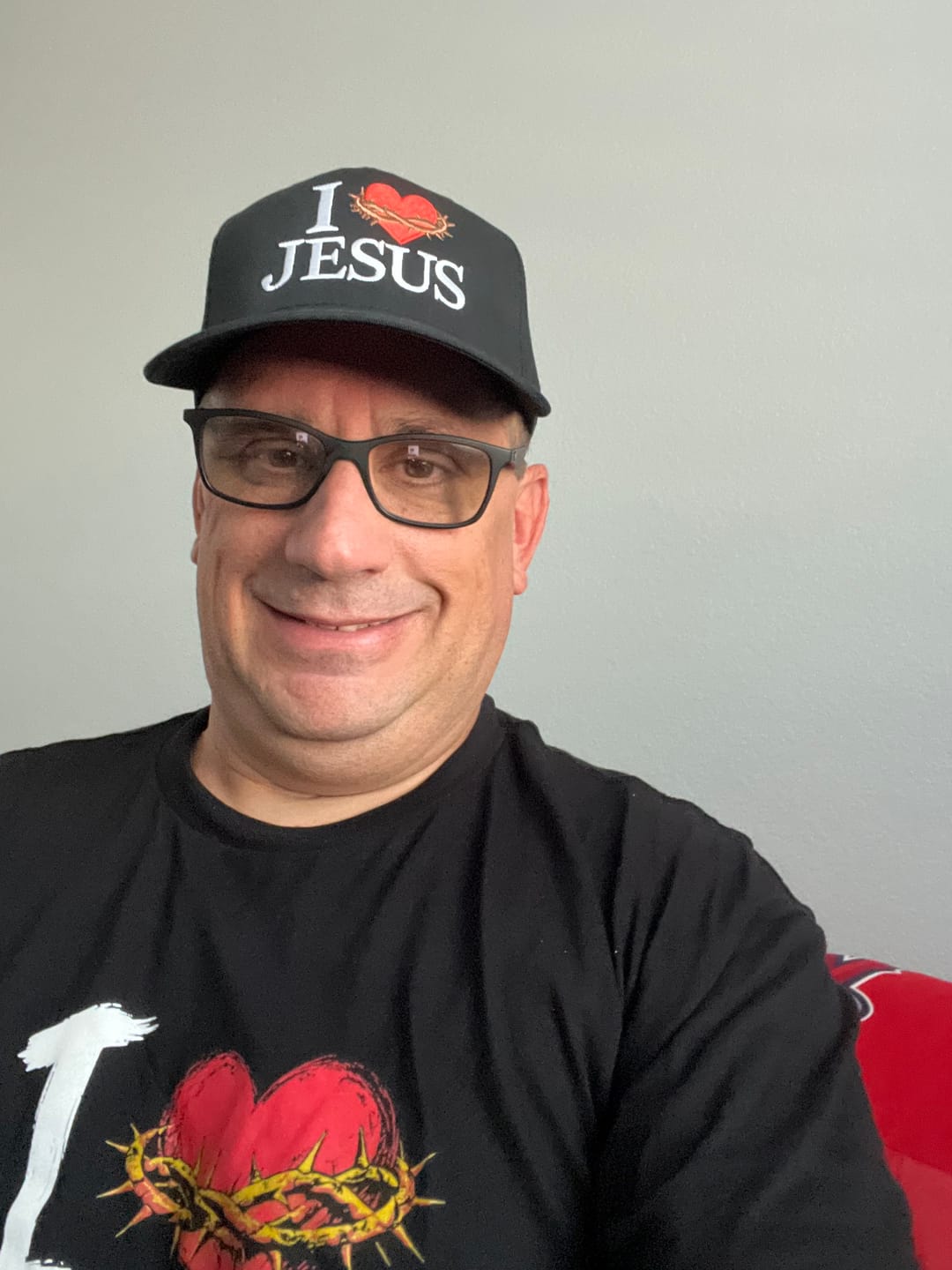 Customer photo review of I Love Jesus 5-Pannel Hat