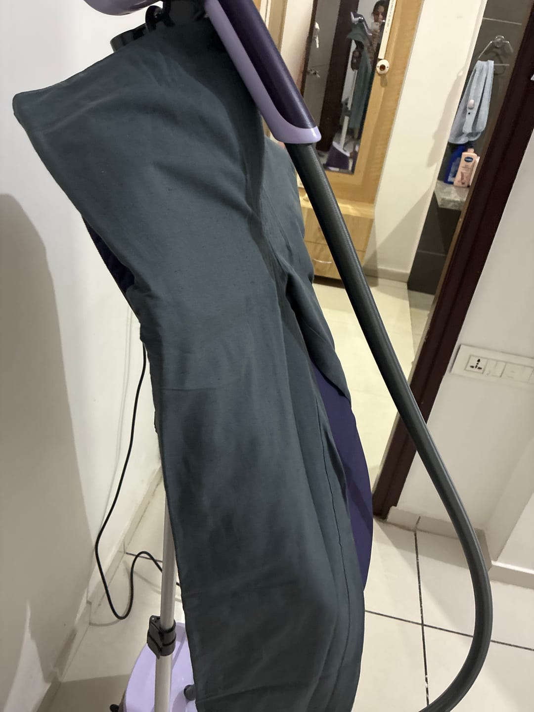 Customer photo review of Women German Grey Airy Linen Straight Pants