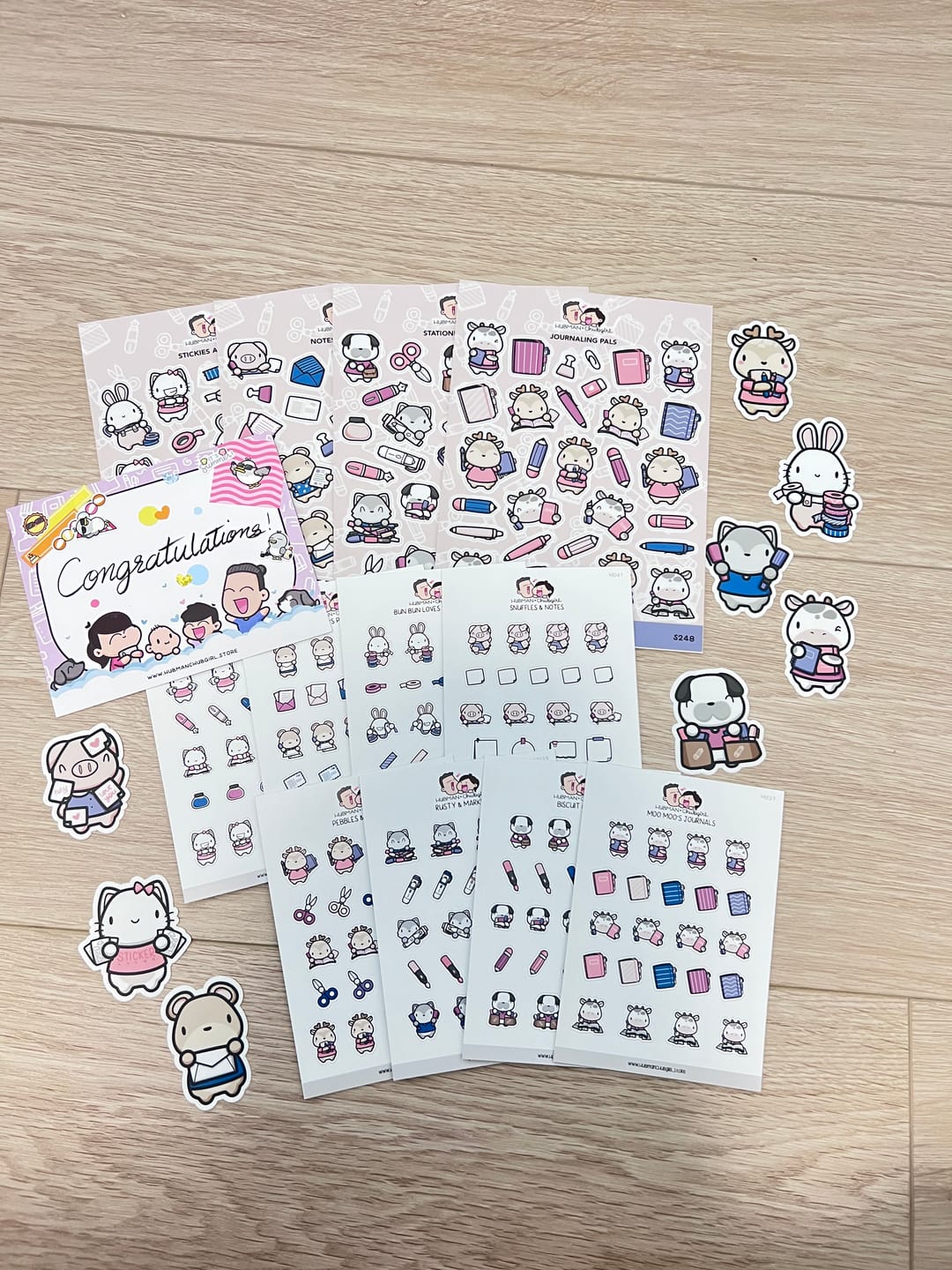 Customer photo review of Stationery Buddies Sticker Set