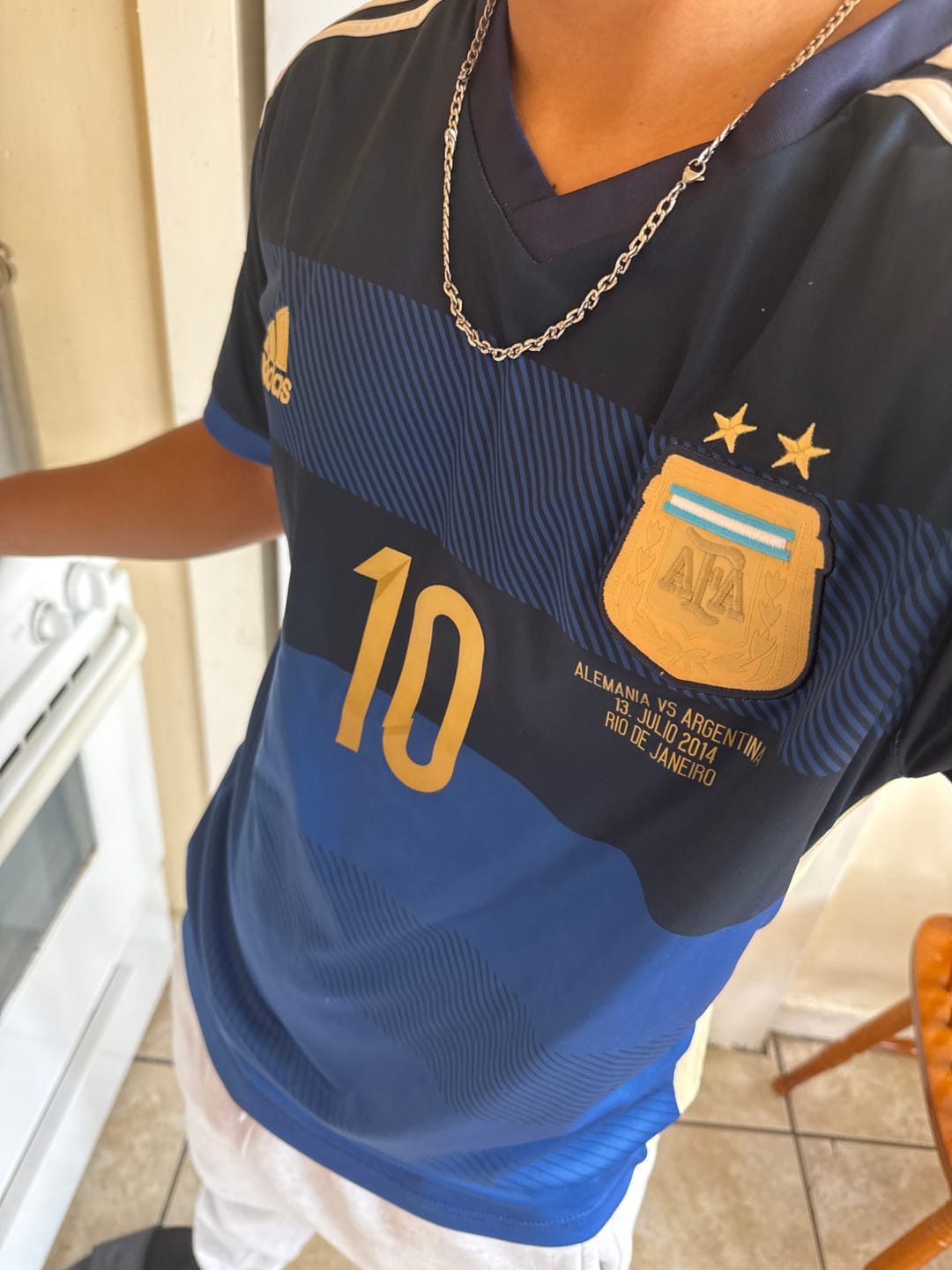 Customer photo review of Argentina Maglia Away World Cup Final 2014