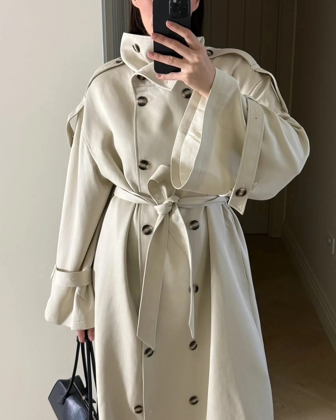 Customer photo review of Isobel Belted Trench Coat