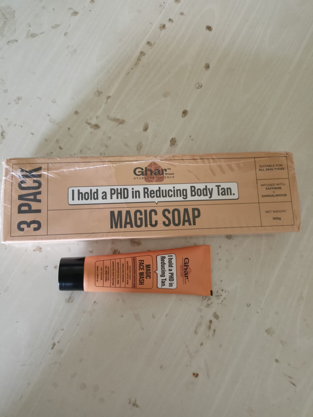 Customer photo review of 3 Pack Magic Soap +  Free Magic Face wash 30ml