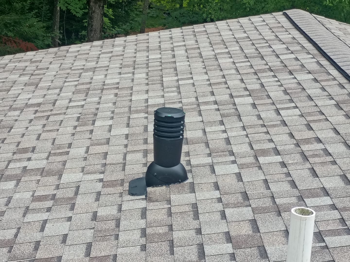 Customer photo review of Kitchen, Bathroom and Dryer Roof Exhaust Vent - Ivent ECO – Shingle Installation
