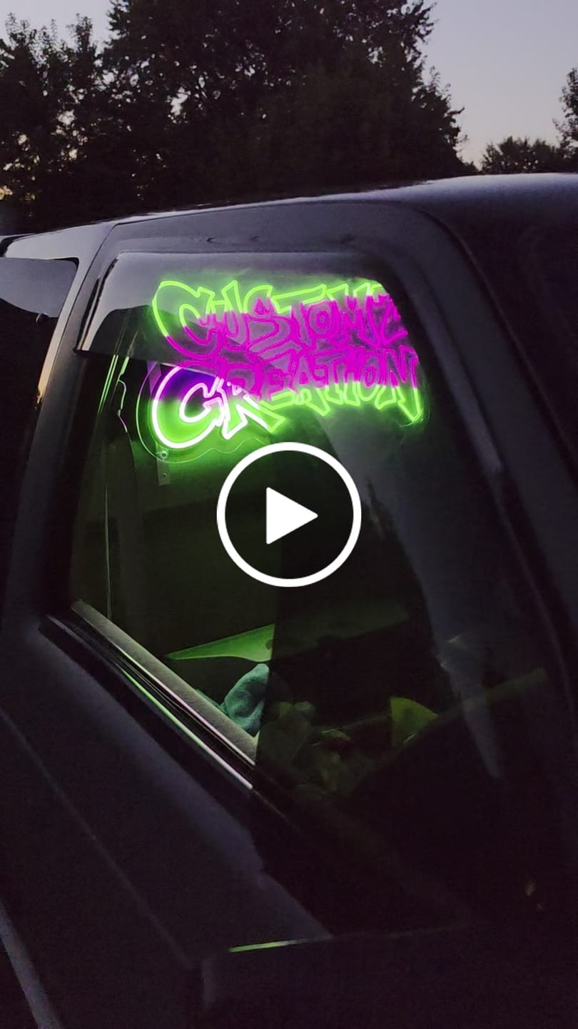 Customer video review of CUSTOMZ CREATION - Premium Neon Artwork