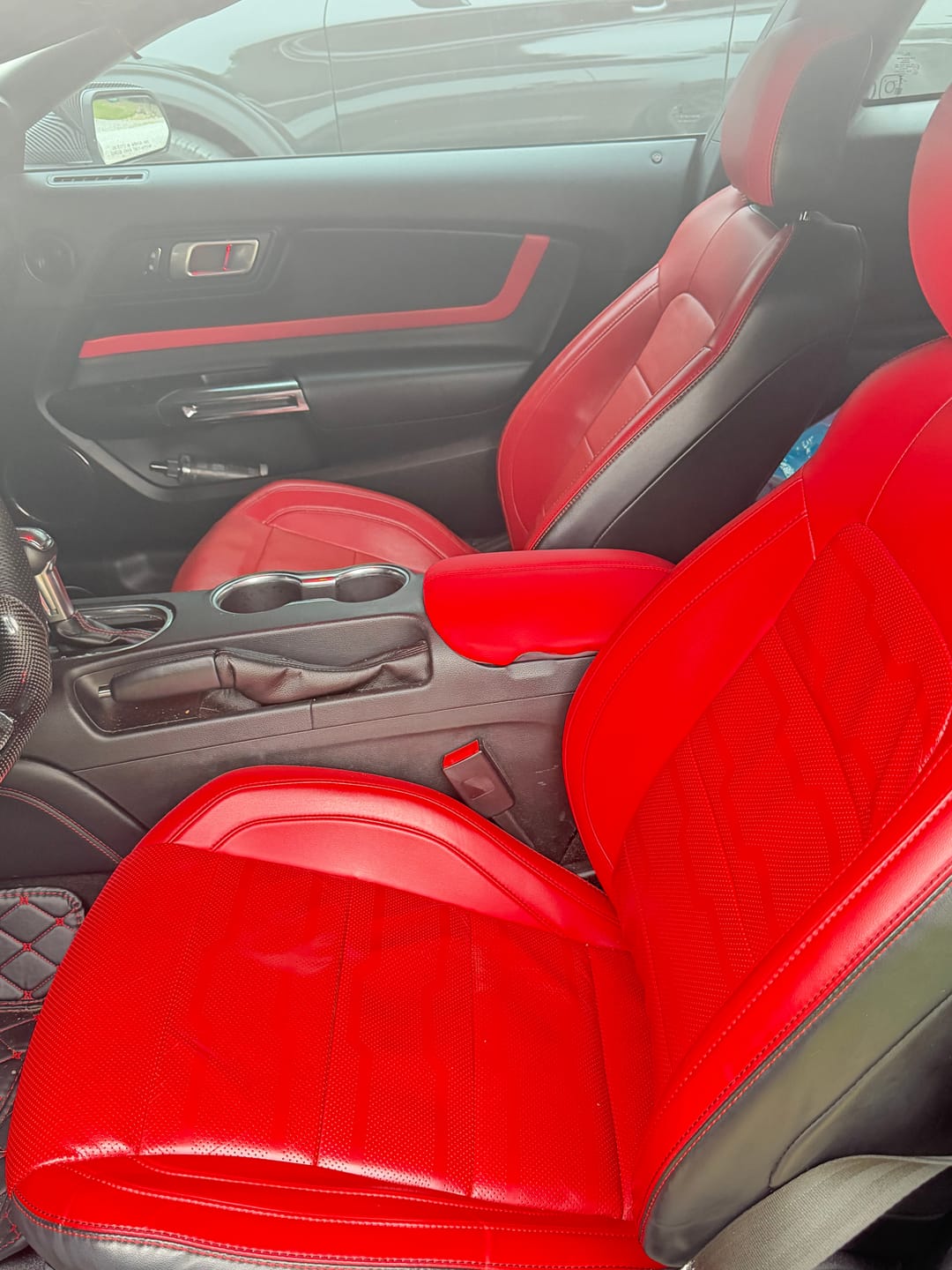 Customer photo review of 2015+ Ford Mustang Center Console Lid Armrest Cover