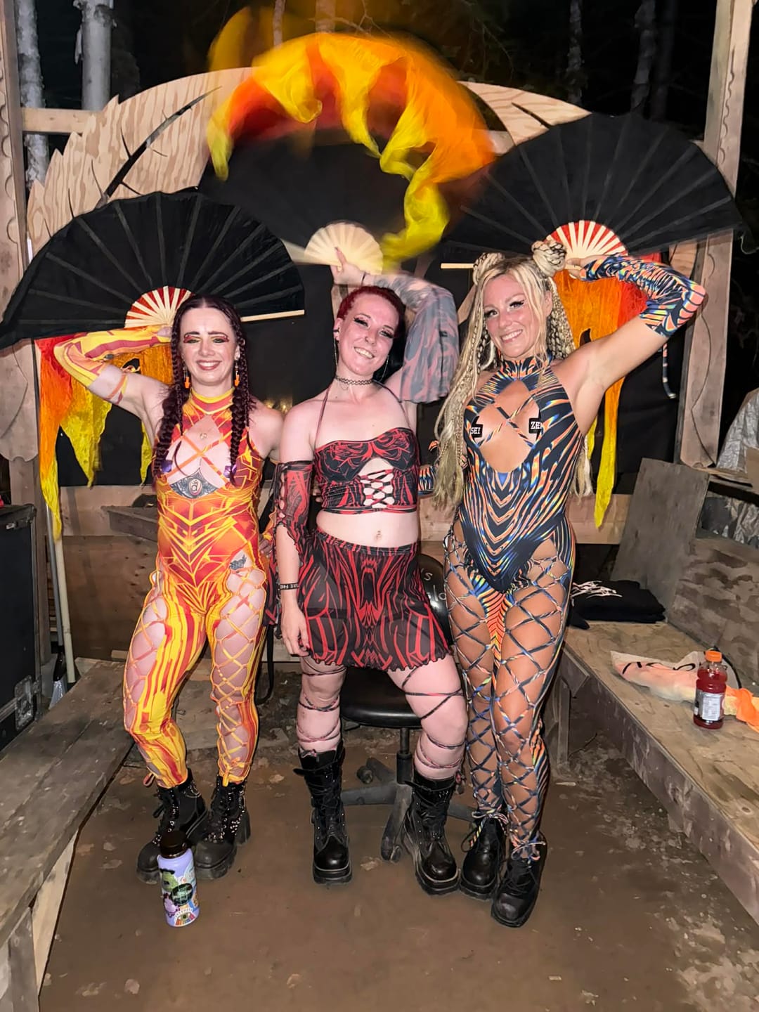 Customer photo review of Fury Node Flame Criss-Cross Jumpsuit Set