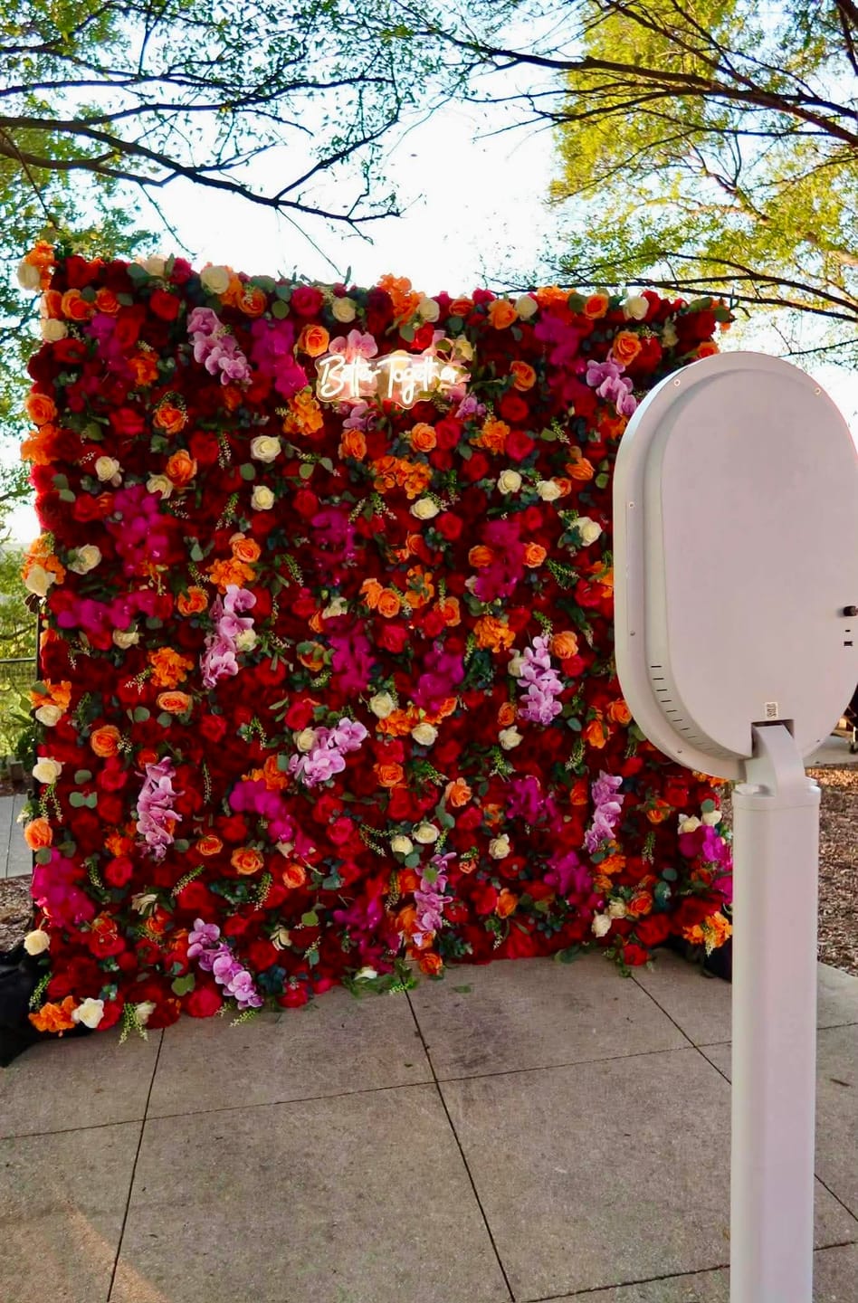 Customer photo review of Aliflowers 5D Colorful Artificial Fabric Roller Curtain Floral Party Backdrop Wall ALFWL167