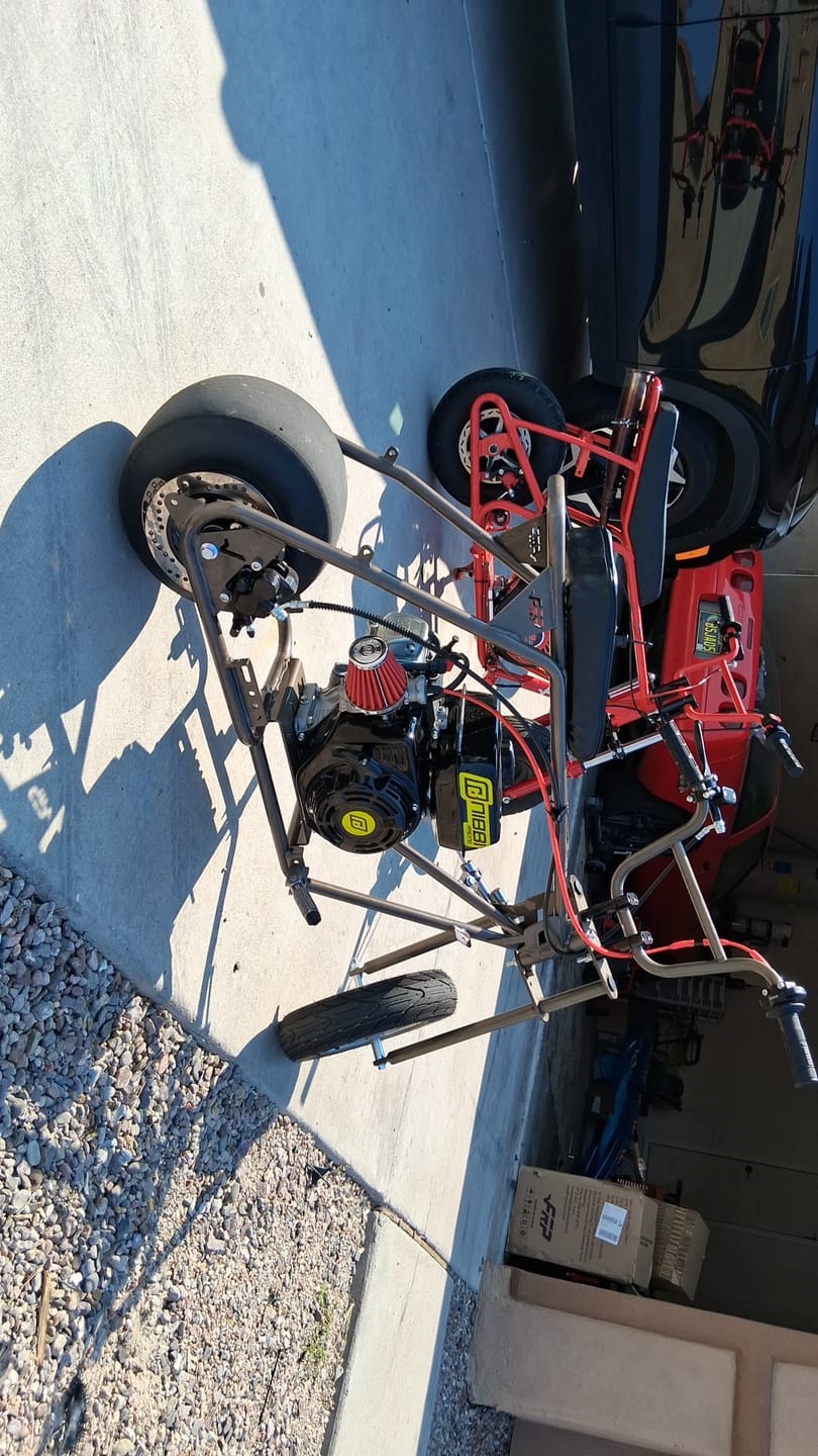 Customer photo review of RMB Rebel Drag Racing Mini Bike Roller Kit — Fits Predator 212 & Up