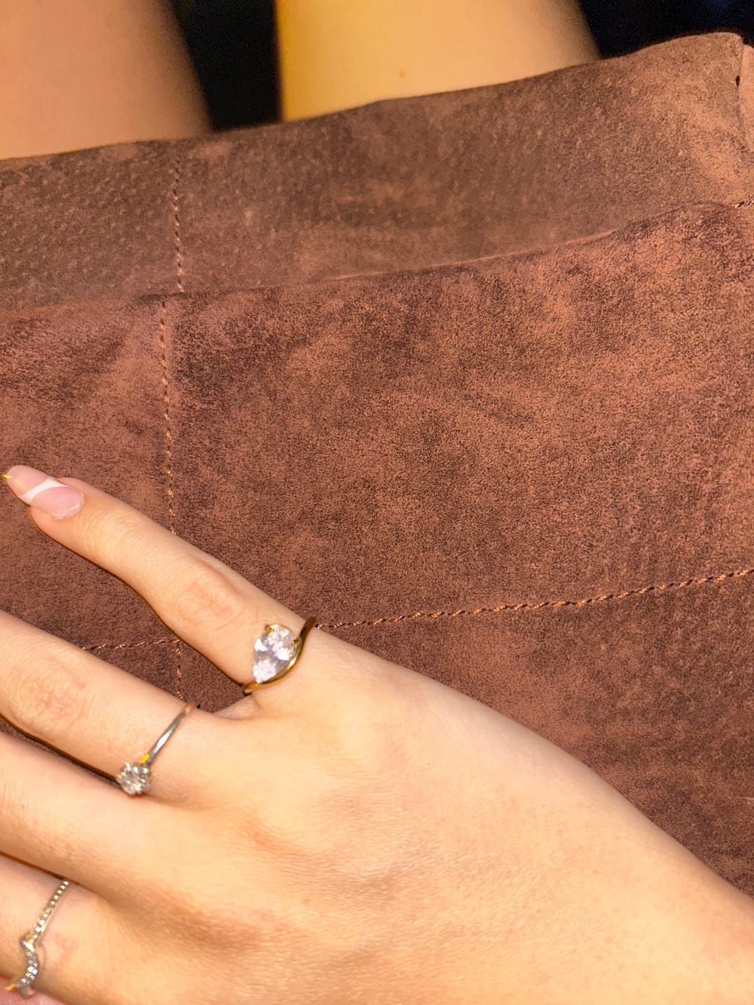 Customer photo review of Pear Cut Ring