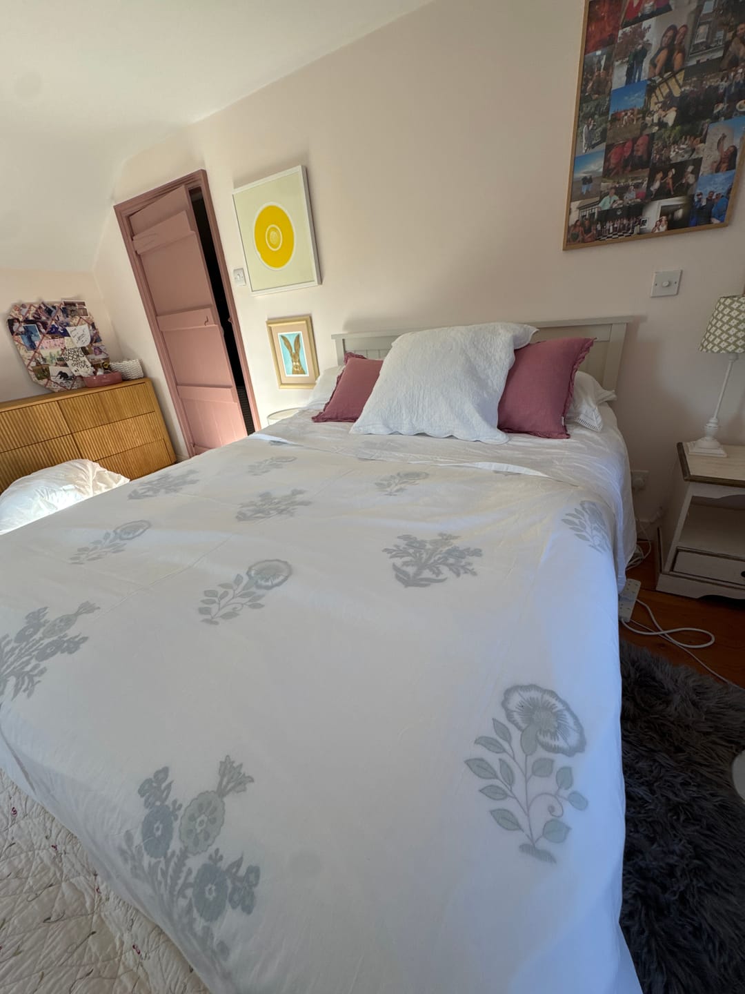 Customer photo review of Ruby Bloom Organic Muslin Blanket — Hand Block Printed