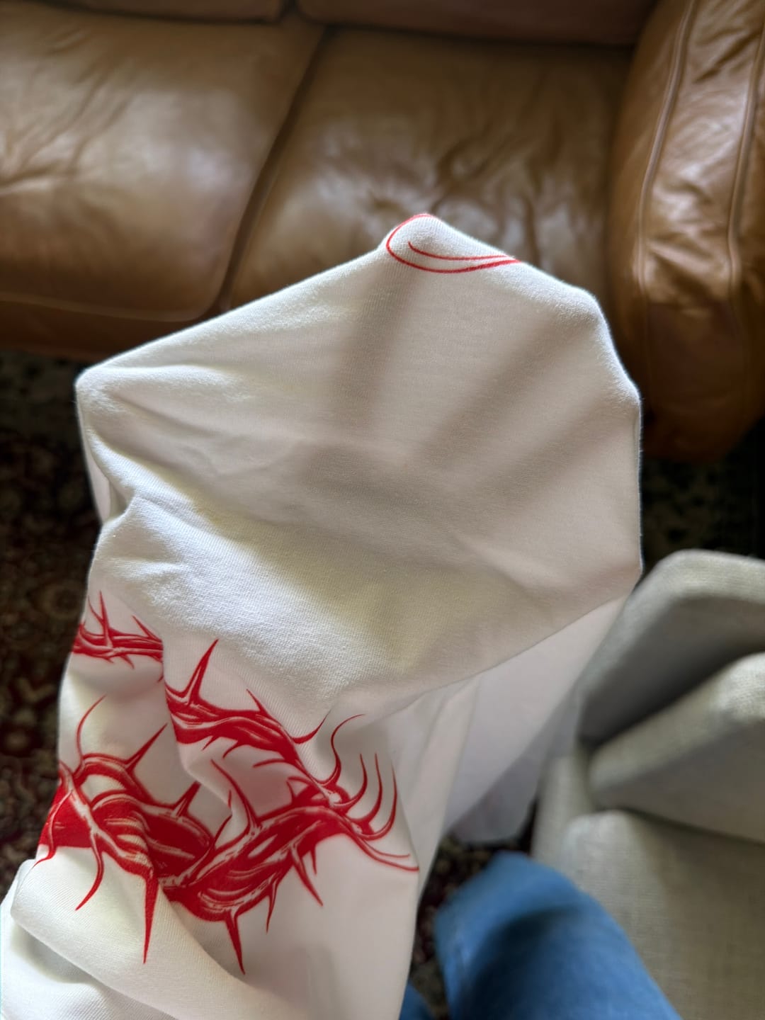 Customer photo review of [PRE-ORDER - SHIPS MID AUGUST] Jesus is King Jumbo Print Tee - Ivory (Oversized)