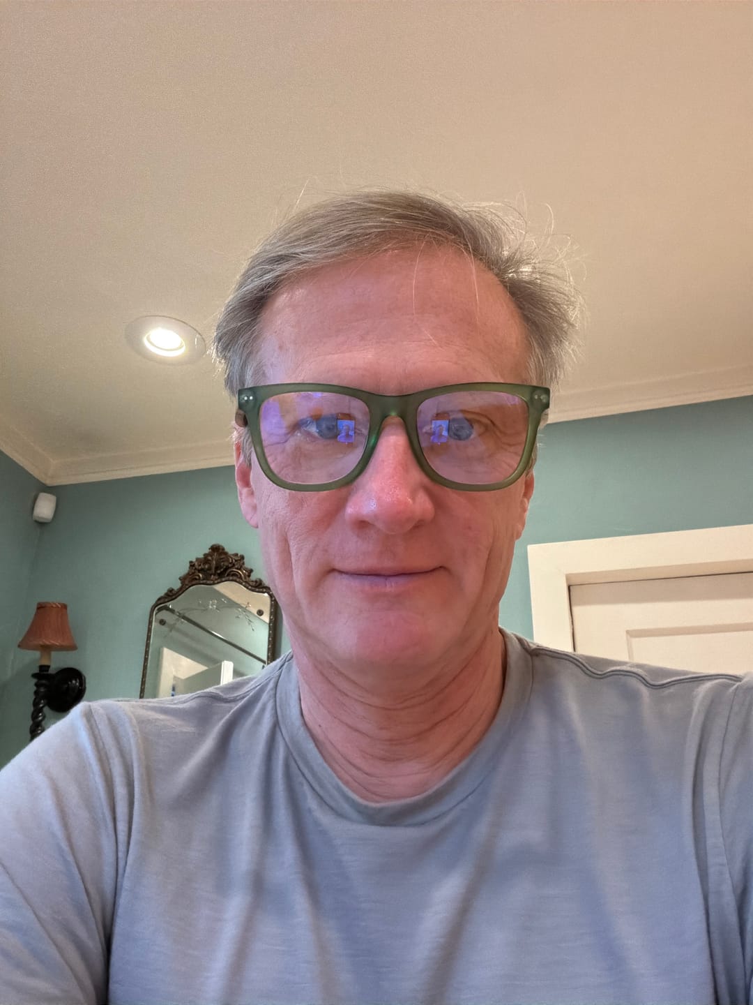 Customer photo review of SEAGLASS BLUE LIGHT READERS