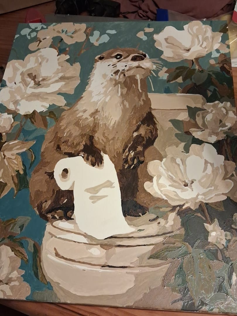 Customer photo review of Otter the helper | Paint by Number