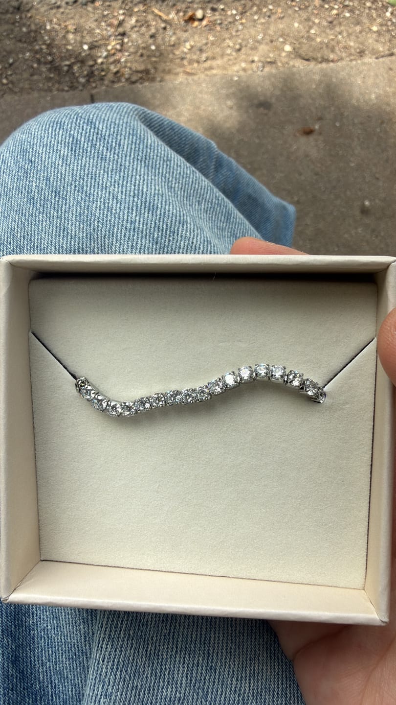 Customer photo review of Jade Silver Bracelet