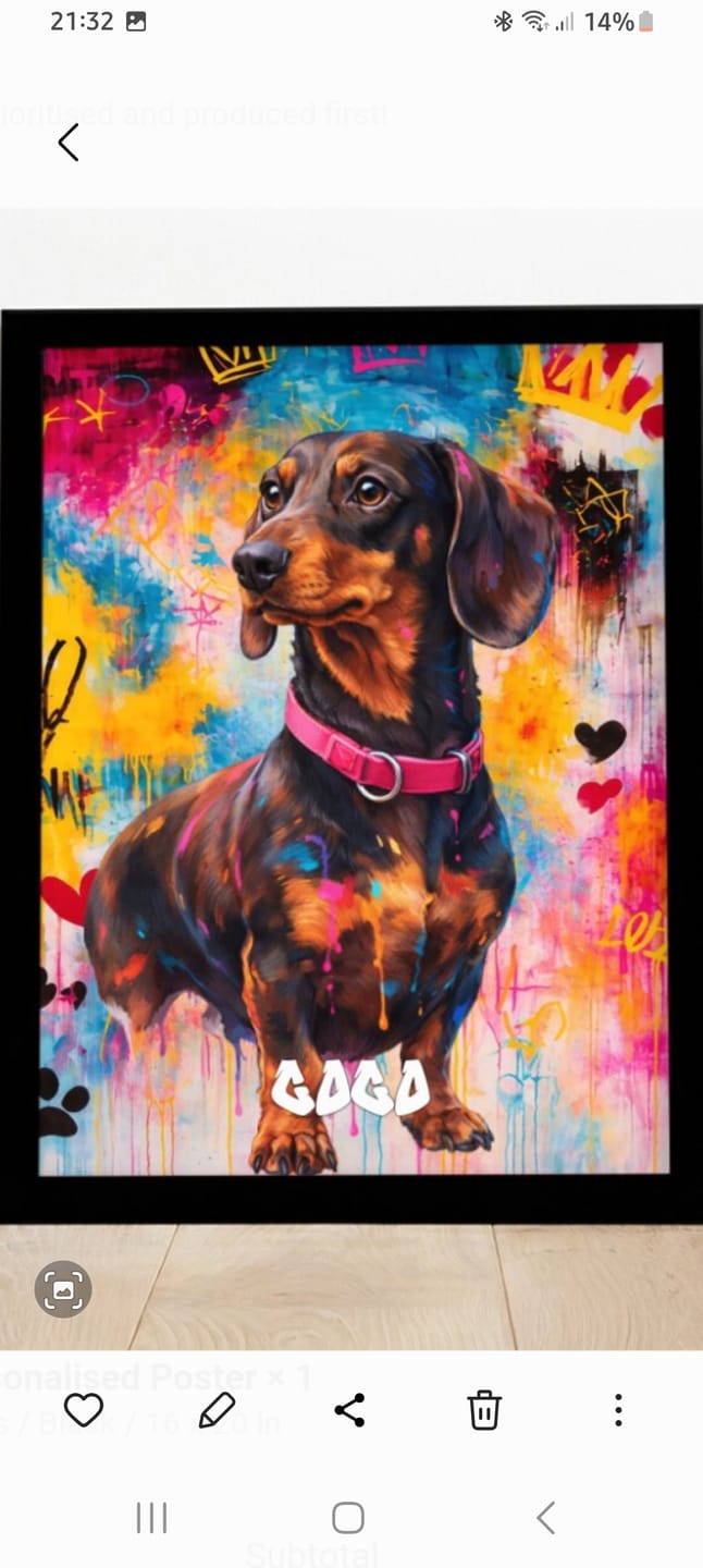 Customer photo review of Graffiti -  Personalised Poster