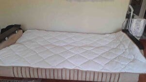 Customer photo review of 160x200 Yün Yatak Pedi Çift Kişilik 3 KG Merinos Kuzu Yünü
