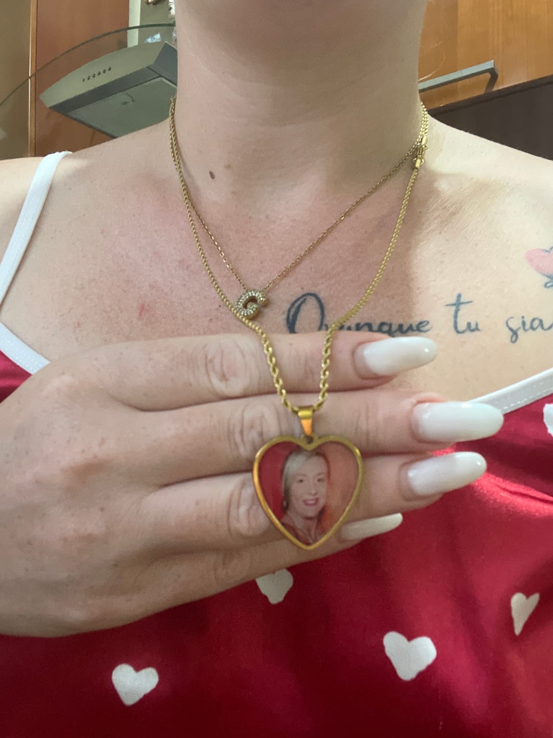 Customer photo review of Collana con Foto - Portami con Te